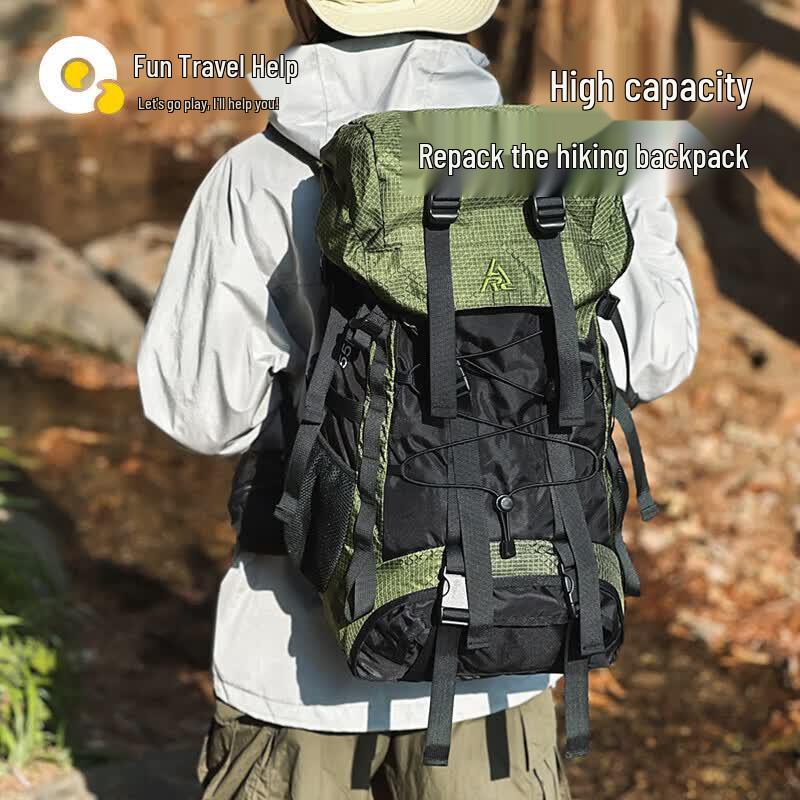 Quyoubang 55L Waterproof Outdoor Hiking Backpack
