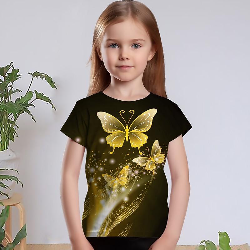 Summer T-Shirt Short Sleeved Energetic Sports Fashion Children Aged 3-12 Outdoor Leisure Daily