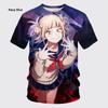 Nowa koszulka Himiko Toga 3D w stylu casual, letnia męska koszulka z krótkim rękawem japońskie anime moda unisex koszulka hiphopowa