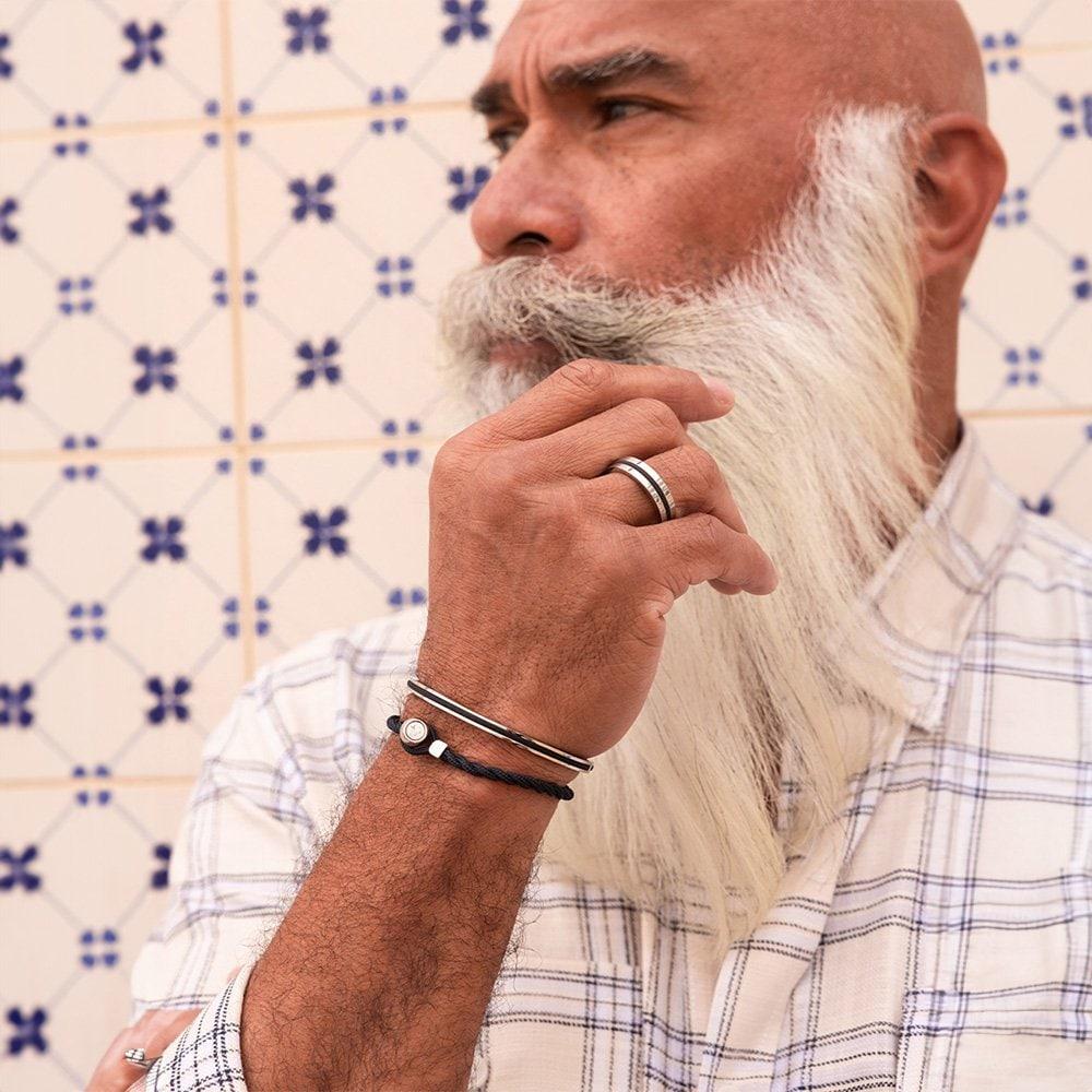 Pig & Hen Easy Ed Bracelet - Navy X Silver