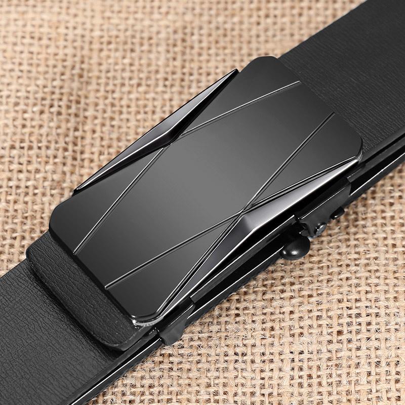 

Мужской Новый Кожаный Ремень Натуральная Кожа Автоматическая Пряжка Повседневный Деловой Универсальный Ремень из Воловьей Кожи Мужской Молодежный Модный Ремень Мужской 130cm