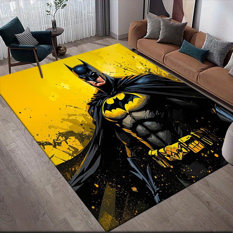 

Yellow & Black Batman Anti-Slip Floor Mat, Rectangular Carpet for Living Room Decor 60x90cm