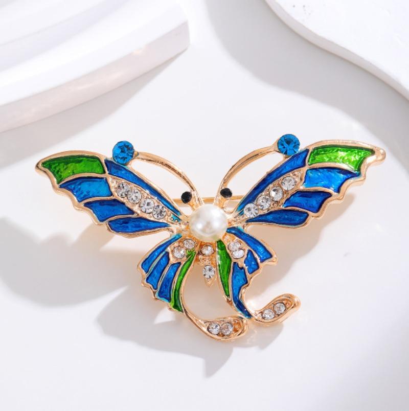 1Pc Butterfly Brooch with Vintage Style, Fashion Animal Brooches Pins for Women Jewelry Accessories Party Gift