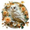White Owl Wooden Puzzle Irregular Animal Shape Block Flat Wooden Puzzle