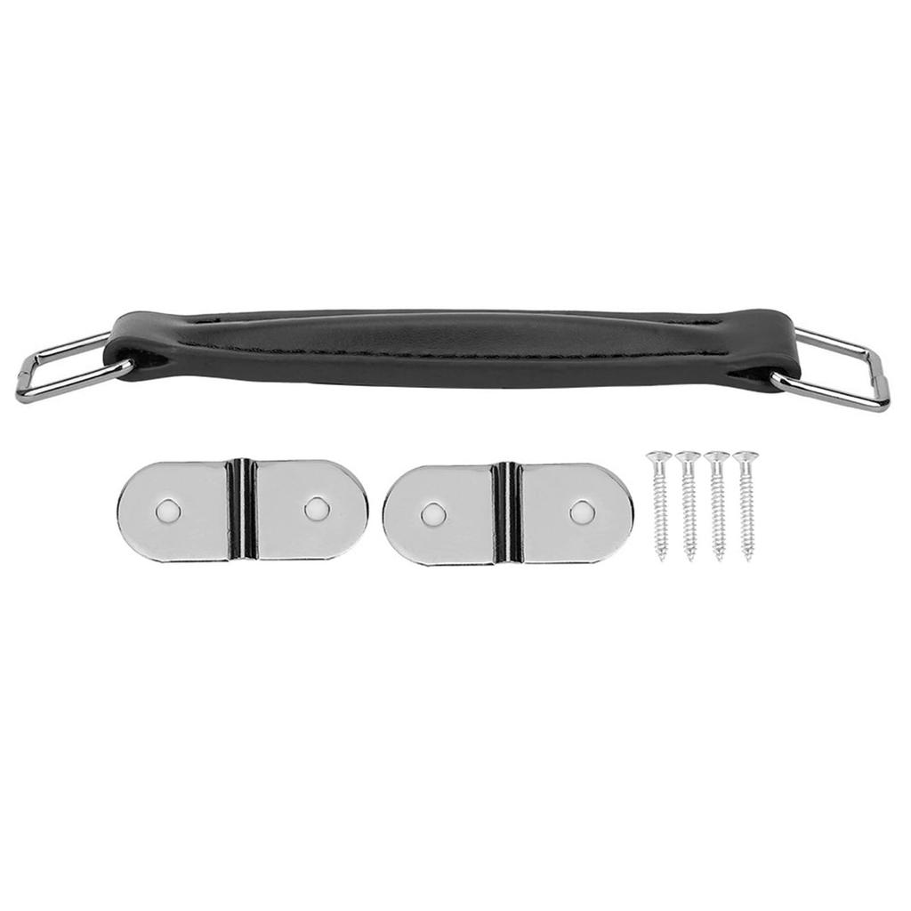 Matybobe Guitar Amplifier PU Internal Steel Speaker Accessory Handle, Leather, Reinforcement, (Black)