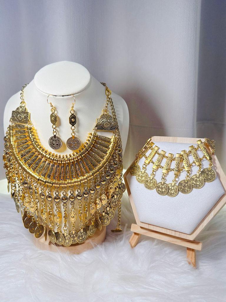 Bohemian Bell Tassel Chain Earrings - Trendy Cross-Border Fashion Drop Jewelry