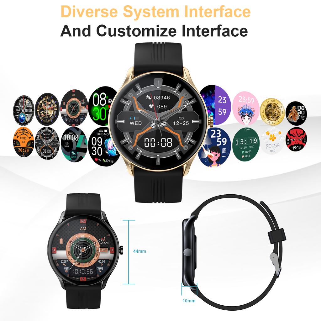 Smart Watch Men Full Touch Screen Sport Fitness Smartband Ip68 Waterproof Bluetooth For Android Ios Smartwatch Women+bo