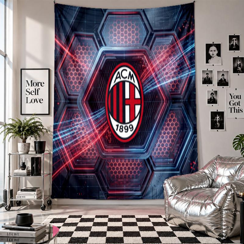 AC Milan Wall Tapestry Home Decor Wall Hanging Cloth for Bedroom Living Room Background