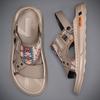 Men's Triple Color Beach Sandals 39-44 | Black Grey Khaki Outdoor Shoes Non-Slip Sole Arch Support for Summer Swimming & Walking