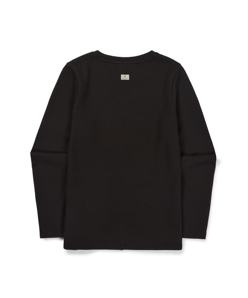 SNOWPEAK APPAREL Ribbed Women'S Long Sleeve T-Shirt (S26Fwftl31) Black