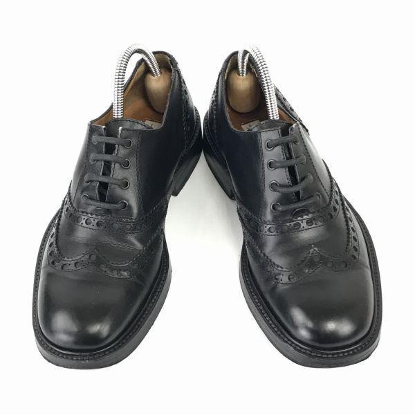 Italy SPYR Leather Wingtip Goodyear 37 24 Black Business Shoes(USED)
