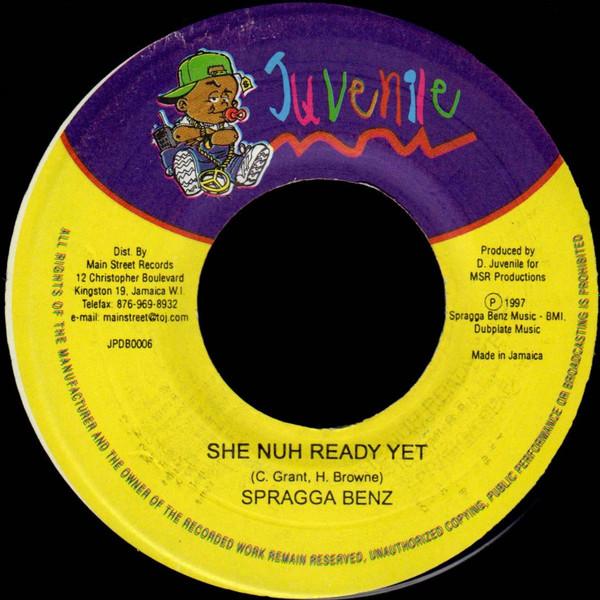 

7inch Record SPRAGGA BENZ She Nuh Ready Yet JPDB0006 Juvenile 1997 Jamaica Reggae Ska Dub Used