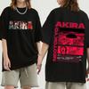 Akira Tshirt Vintage Washed Cyberpunk Aesthetic Unisex Oversized Dystopian Retro Futurism Japanese Anime Merch Streetwear Short