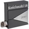 Boris Anthracite Mailbox With Inscriptions
