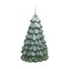 Christmas Tree Shaped Led Candles, Flameless Pillar Candles, Battery Operated Led Candle With 3D Flame Wick, Green Candles