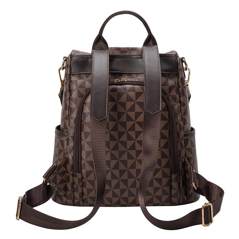 Роскошный модный рюкзак с принтом большой емкости для женщин из искусственной кожи — фото 6