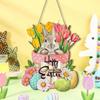 1PC 2025 Creative New Products Spring Flowers Rabbit Party Welcome Easter Wooden Listing