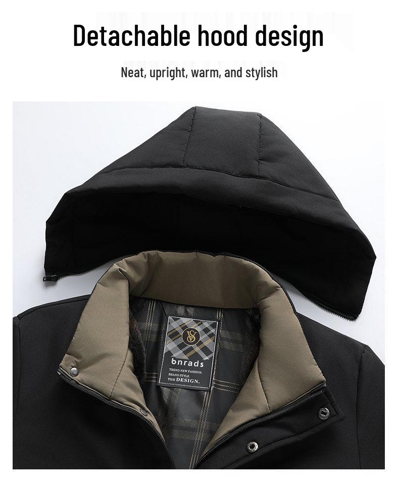 Men's New Plus Velvet Thick Winter Jacket - Warm, Cotton-Padded, Cold-Proof Dad's Coat