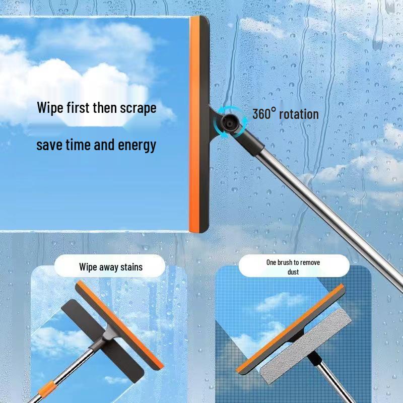 3-in-1 Telescopic Window Cleaner: Wiper, Squeegee, Screen Cleaner
