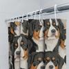 Modern Style Pet Dog Print Shower Curtain Waterproof Bath Decoration Home Decor Customizable Size Available