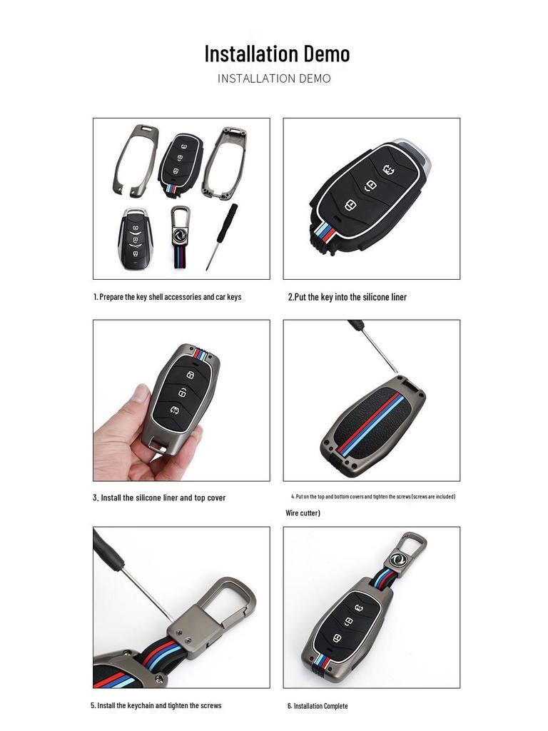 Elegant 2022 Dongfeng Fengguang 580 Key Cover for Women – Premium Protective Case with Stylish Buckle Ornaments