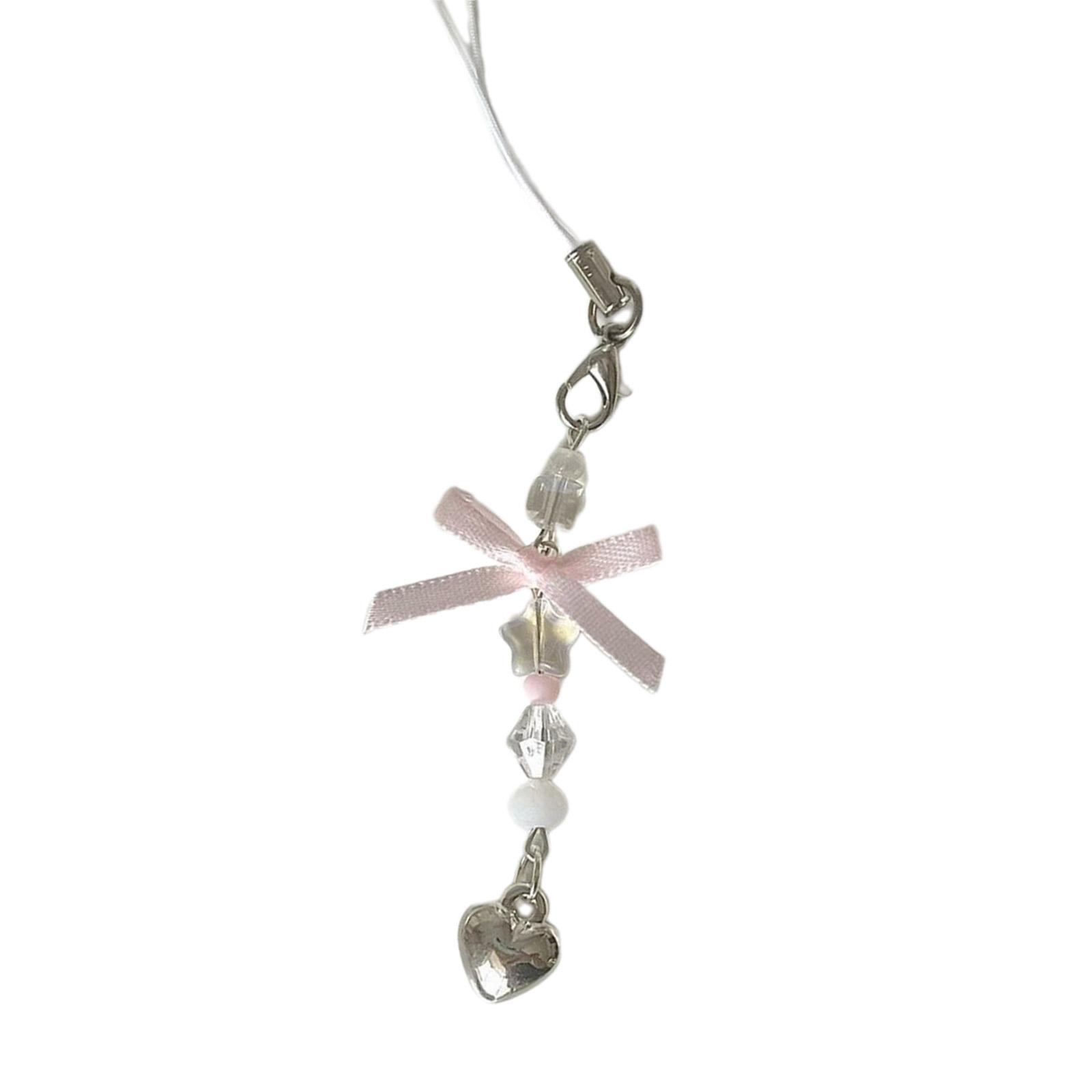 Милый брелок в форме сердца с бантом — фото 17