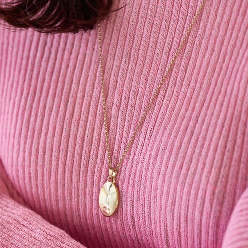 LECLAT LUMIERE OVAL NECKLACE SILVER/VERMEIL