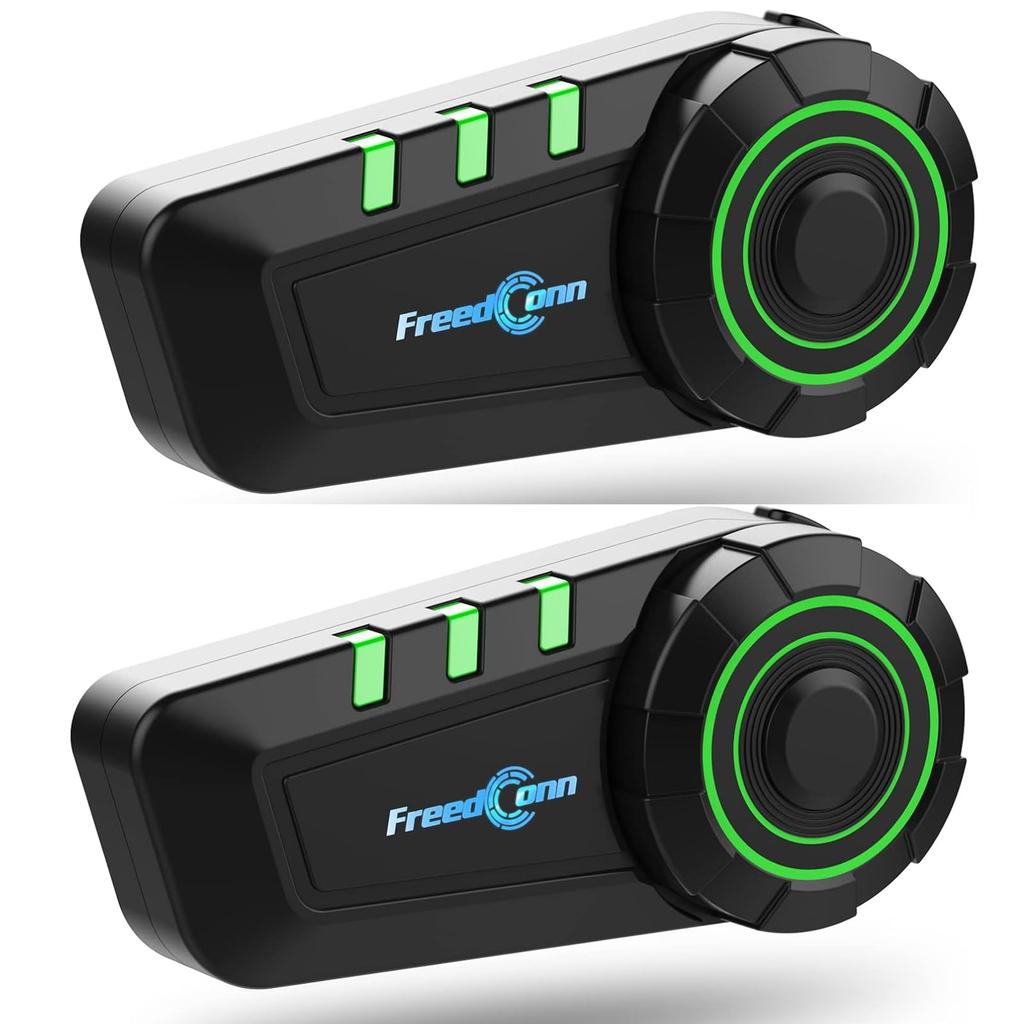 FreedConn KY Motorcycle Helmet Wireless Intercom Bluetooth Helmet Headphones with Noise Cancelling Stereo Voice Waterproof KY Headset, 5.2 Speakers,