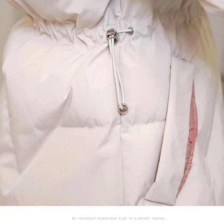 Dámské střední a dlouhé bavlnou polstrované oblečení nad kolena Nové kabáty se zapínáním v pase Tenké a zesílené zimní bavlnou polstrované bundy