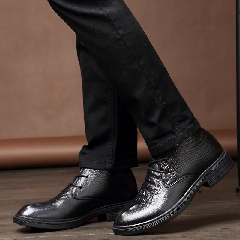 Fashion New Boots Men High Quality Sale Winter Boots Genuine Leather Male All-match Low Top Shoe 2024 Stylish Lace-Up  Boots