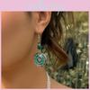 Floral Dazzling Vintage And Geometric Drop Earrings With Stunning Finish Electroplated
