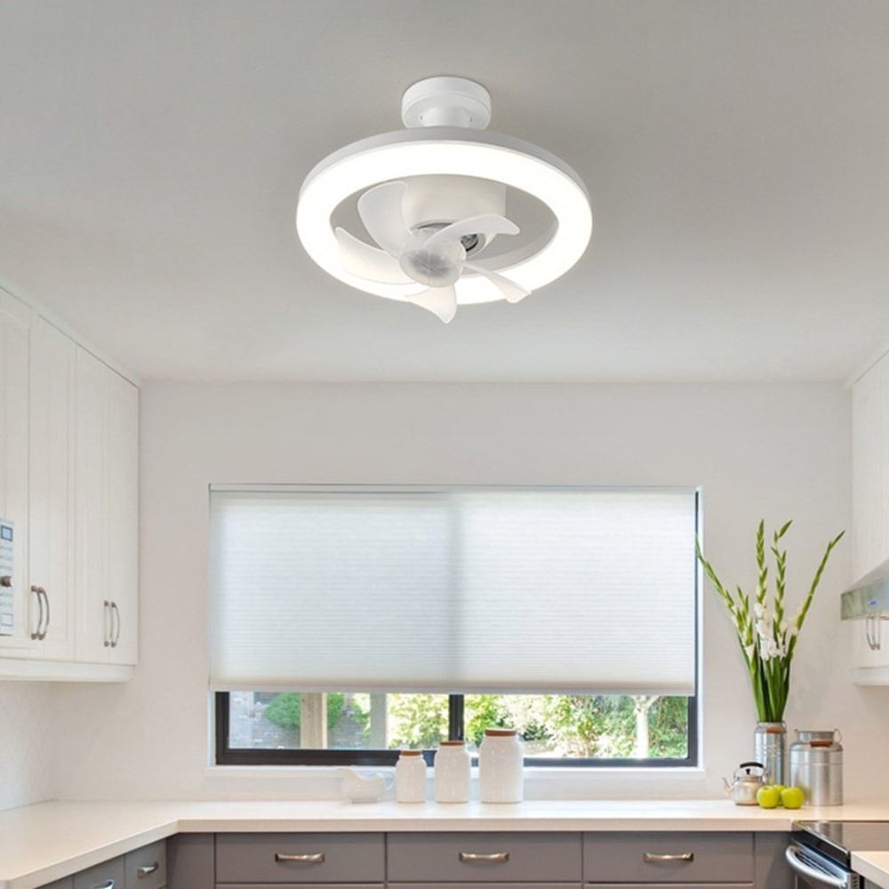 Remote Control Ceiling Fan 2 In 1 Electric Cordless Fan Hanging Fan with LED Light  Bathroom