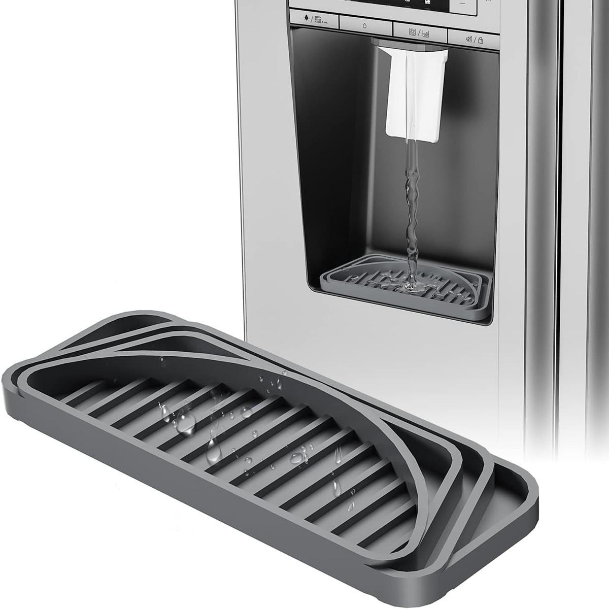 

1pcs Water Dispenser Anti-overflow Silicone Mat Drip Tray Coffee Machine Refrigerator Drain Mat Kitchen Sponge Drain Tray серый