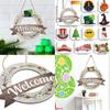 KX4B Welcome Door Sign Welcome Sign with Interchangeable for Farmhouses Wall Home