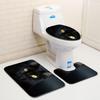 Toilet Three-Piece Floor Mat, Bathroom Three-Piece Carpet Doormat