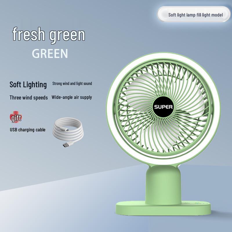 

High Power Electric Desktop Fan & Desk Lamp for Home, Office & Dorm Desktop