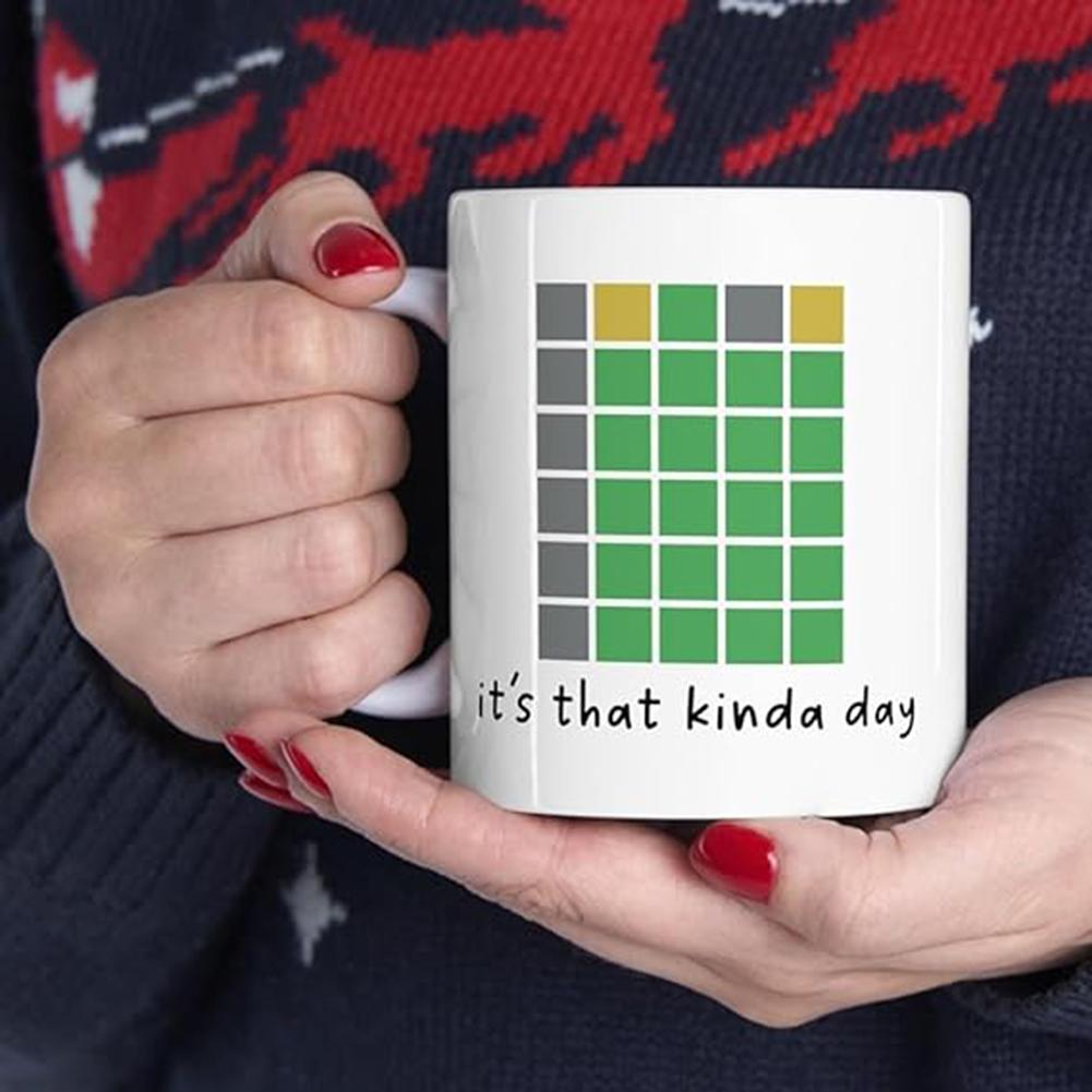 Ceramic Mugs For Wordle Lovers Chic-Style Handheld Coffee Water Cup For Home Kitchen Office