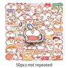 50 Milk Tea Hamster Stickers - Cute Cartoon Animals, Waterproof for Phone Cases, Water Bottles, Journals