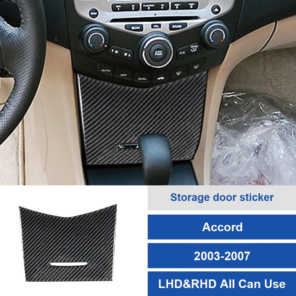 Real Carbon Fiber Steering Wheel Button Trim Fit for Honda Accord 2003-2007 Inner Decal Cover 3D Sticker Auto Accessories