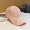 Oddychająca Czapka Baseballowa z Kwiatami Dekoracja Strass Elegancka Czapka Outdoorowa Kapelusz Przeciwsłoneczny Letnia Odzież