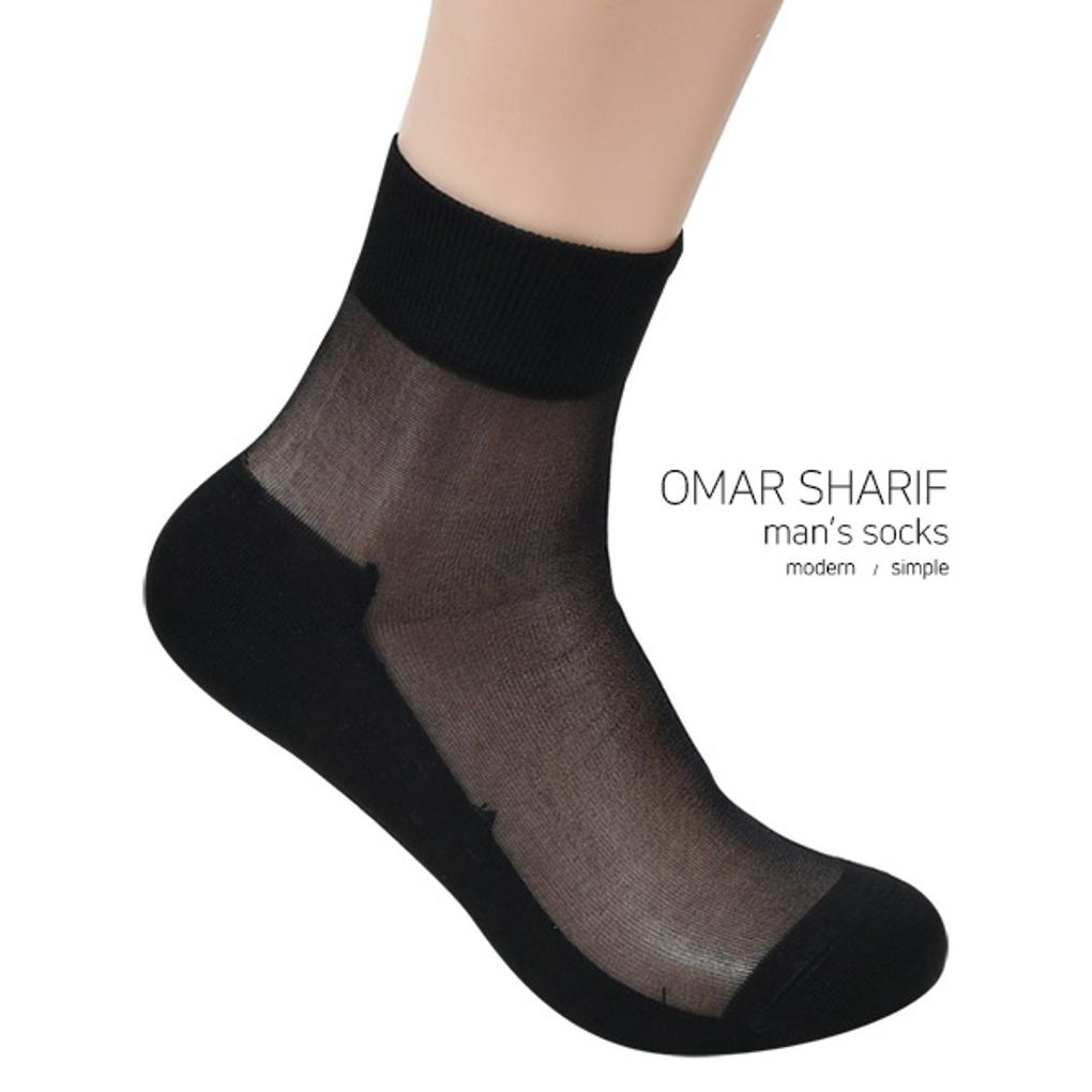 [Yongshin] Double-layered cotton-reinforced silky double-layered mini gentleman s socks Colored (5 pairs)