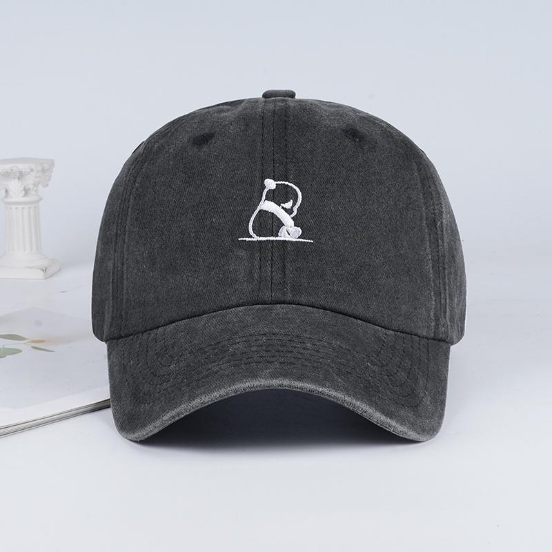 MLFOCute Panda Embroidered Washable Baseball Cap Simple Stylish Breathable Casual Everyday Wear For Panda Lovers Holiday Gift