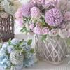 Multicolor Artificial Hydrangea Flowers Silk Petals DIY Simulation Peony Dandelion Bouquet Photo Props Accessories