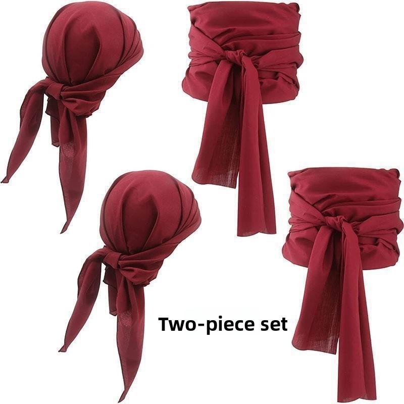 Set di Bandane da Pirata Sciarpa Cotone Vintage Fascia per la Testa Fascia per la Vita Essenziale per Halloween Cosplay