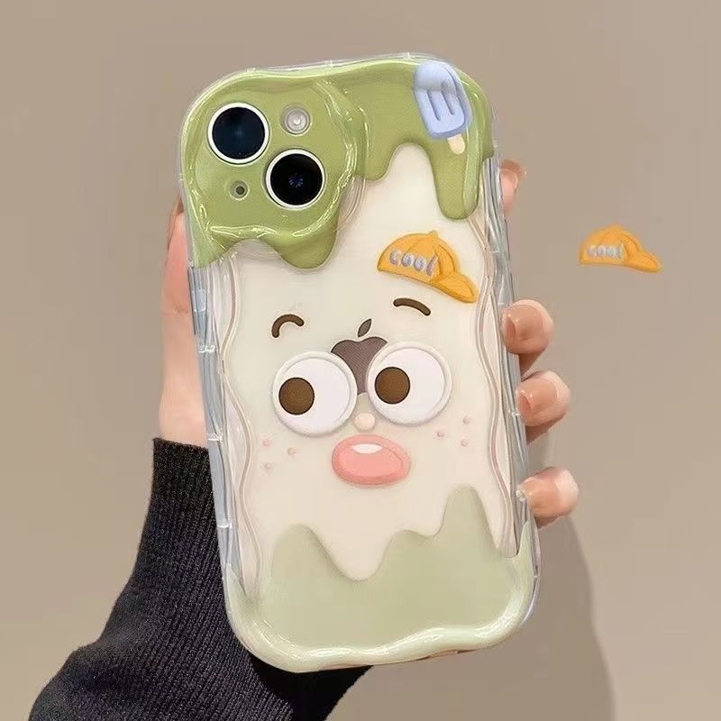 Ice cream expression iPhone11Promax mobile phone case transparent for Apple 11promax cream case 11 IPhone17ProMax