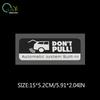 Anti-theft system reminder car sticker; kick plate open reflective sticker warning waterproof creative sticker