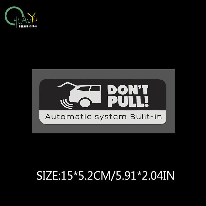 Anti-theft system reminder car sticker; kick plate open reflective sticker warning waterproof creative sticker