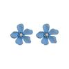 Simple Fresh Flower Pearl Sterling Silver Stud Earrings: Sweet Mori Girl Fashion for Women