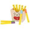 Pommes Frites Zuordnungsspielzeug Stimulation Linde Rollenspiel Pommes Frites Farbzuordnungsspiele für