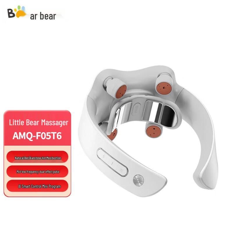Portable Smart Neck Pulse Massager with Red Light Heat Therapy